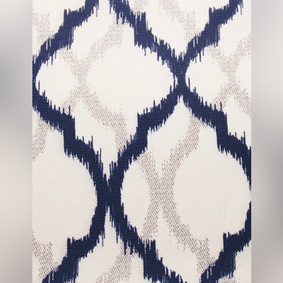 New The Big One Geometric Decorative Window Valance Navy & Gray 17” x 54” - Picture 3 of 8